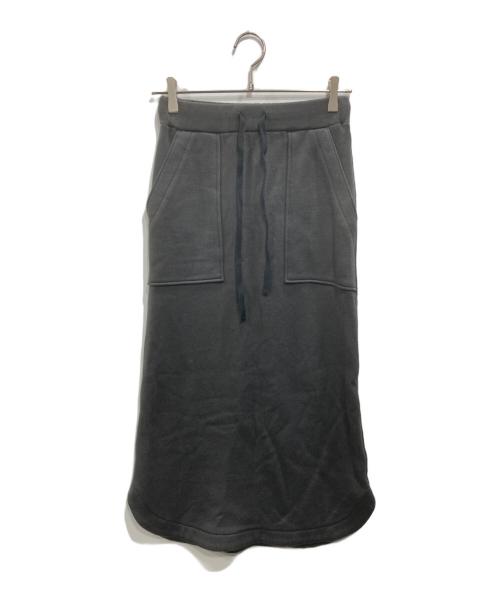 THREE DOTS（スリードッツ）THREE DOTS (スリードッツ) Smile brushed terry skirt グレー サイズ:X-SMALLの古着・服飾アイテム