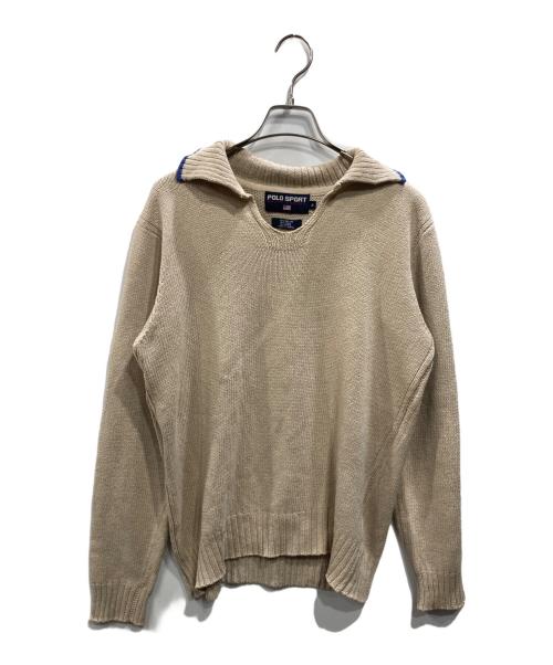 POLO SPORT（ポロスポーツ）POLO SPORT (ポロスポーツ) リネン混ニット ベージュ サイズ:SIZE Freeの古着・服飾アイテム
