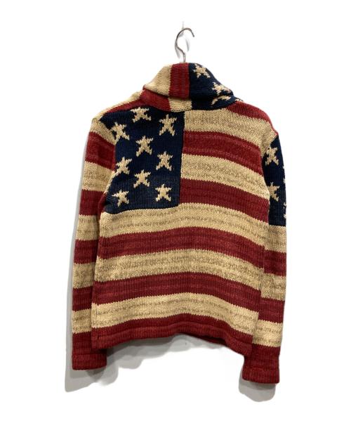 Denim & Supply Ralph Lauren（デニム＆サプライ ラルフローレン）DENIM & SUPPLY RALPH LAUREN (デニム＆サプライ ラルフローレン) 星条旗柄ショールカラーカーディガン マルチカラー サイズ:XSの古着・服飾アイテム