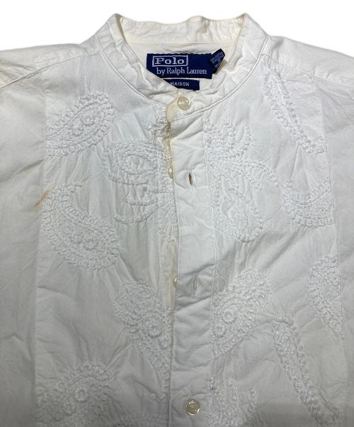 POLO RALPH LAUREN（ポロ・ラルフローレン）POLO RALPH LAUREN (ポロ・ラルフローレン) バンドカラーシャツ ホワイト サイズ:Mの古着・服飾アイテム