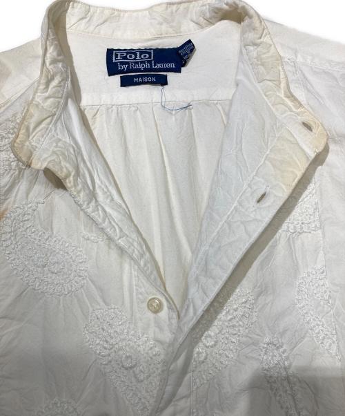 POLO RALPH LAUREN（ポロ・ラルフローレン）POLO RALPH LAUREN (ポロ・ラルフローレン) バンドカラーシャツ ホワイト サイズ:Mの古着・服飾アイテム