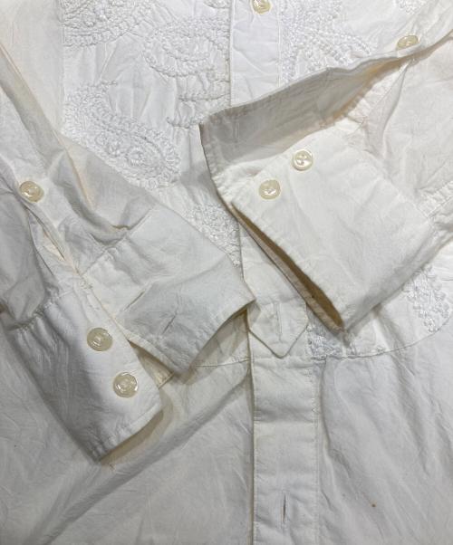 POLO RALPH LAUREN（ポロ・ラルフローレン）POLO RALPH LAUREN (ポロ・ラルフローレン) バンドカラーシャツ ホワイト サイズ:Mの古着・服飾アイテム