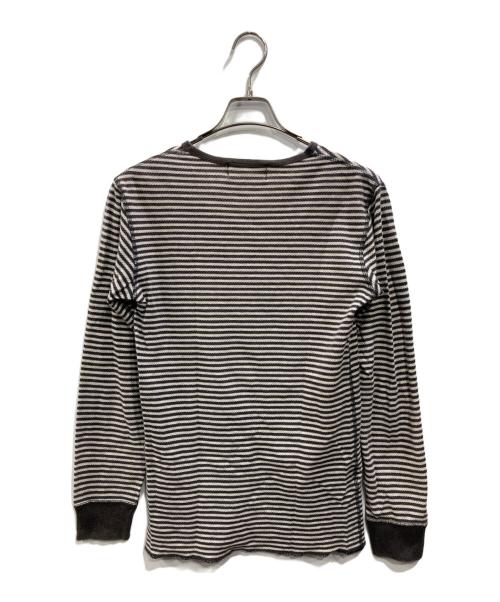 RRL（ダブルアールエル）RRL (ダブルアールエル) 三ツ星タグ ボーダーサーマルカットソー グレー サイズ:SIZE Sの古着・服飾アイテム