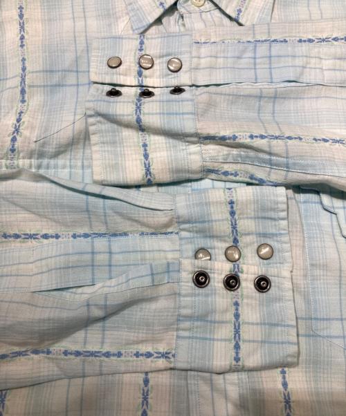 POLO RALPH LAUREN（ポロ・ラルフローレン）POLO RALPH LAUREN (ポロ・ラルフローレン) ウエスタンシャツ スカイブルー サイズ:Mの古着・服飾アイテム