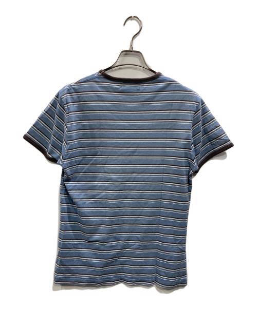 RRL（ダブルアールエル）RRL (ダブルアールエル) ボーダーTシャツ ブルー サイズ:SIZE Sの古着・服飾アイテム