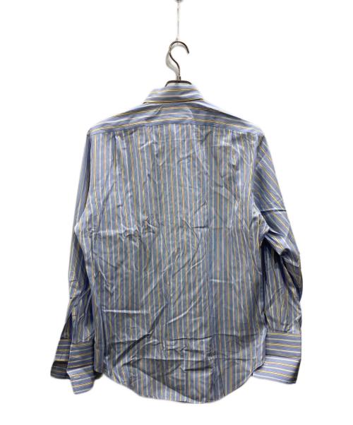 POLO RALPH LAUREN（ポロ・ラルフローレン）POLO RALPH LAUREN (ポロ・ラルフローレン) ストライプシャツ ブルー サイズ:39-82の古着・服飾アイテム