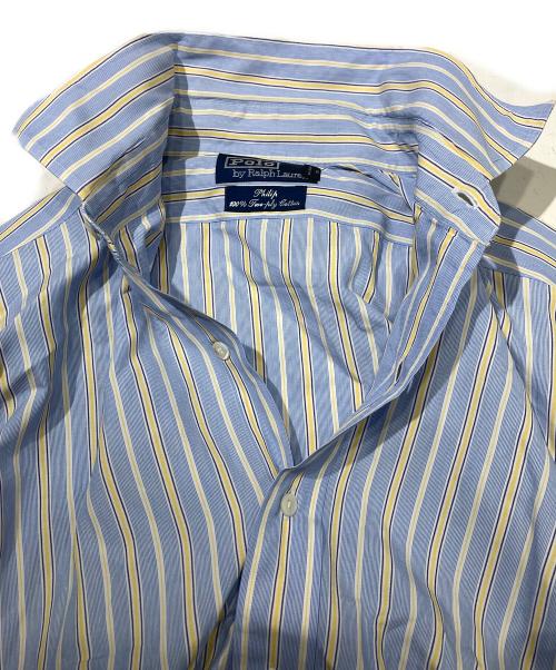 POLO RALPH LAUREN（ポロ・ラルフローレン）POLO RALPH LAUREN (ポロ・ラルフローレン) ストライプシャツ ブルー サイズ:39-82の古着・服飾アイテム