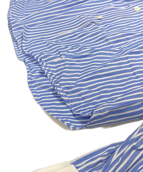 RALPH LAUREN Purple Label（ラルフ ローレン パープル レーベル）RALPH LAUREN PURPLE LABEL (ラルフ ローレン パープル レーベル) ストライプシャツ ブルー サイズ:15－32の古着・服飾アイテム