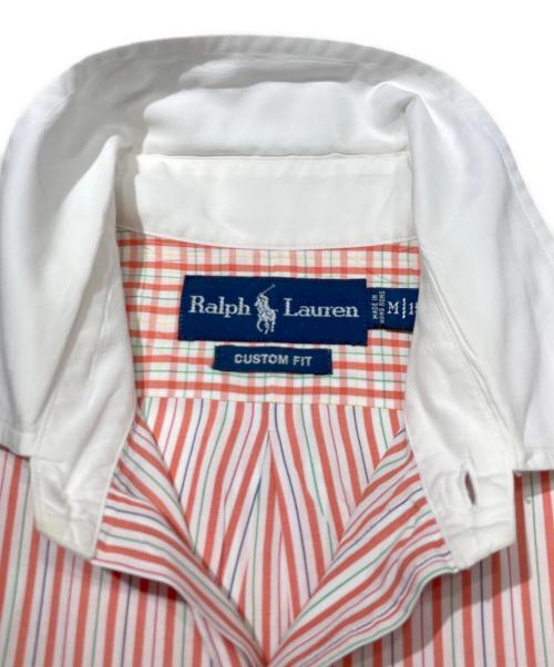 RALPH LAUREN（ラルフローレン）RALPH LAUREN (ラルフローレン) ストライプシャツ オレンジ サイズ:Mの古着・服飾アイテム