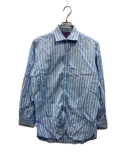 RALPH LAUREN Purple Label（ラルフ ローレン パープル レーベル）RALPH LAUREN PURPLE LABEL (ラルフ ローレン パープル レーベル) ストライプシャツ ブルー サイズ:SIZE 15-32の古着・服飾アイテム
