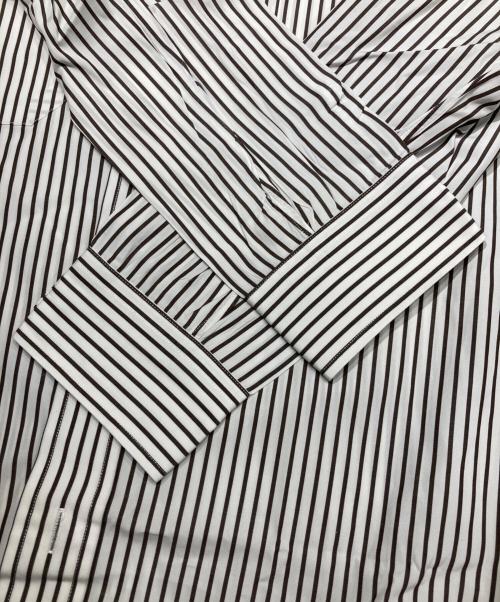 POLO RALPH LAUREN（ポロ・ラルフローレン）POLO RALPH LAUREN (ポロ・ラルフローレン) エポレット付きストライプシャツ ホワイト サイズ:SIZE Mの古着・服飾アイテム