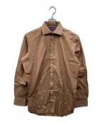 RALPH LAUREN Purple Labelラルフ ローレン パープル レーベル）の古着「コットン長袖シャツ」｜ブラウン