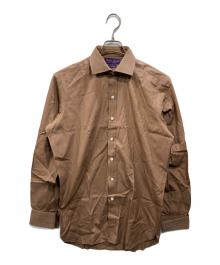 RALPH LAUREN Purple Label（ラルフ ローレン パープル レーベル）の古着「コットン長袖シャツ」｜ブラウン