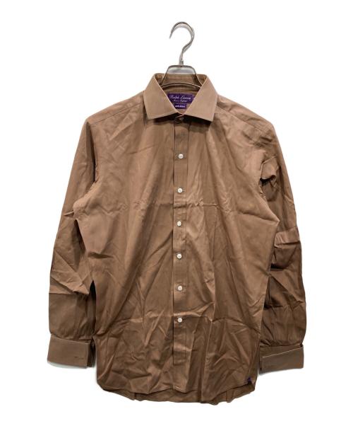 RALPH LAUREN Purple Label（ラルフ ローレン パープル レーベル）RALPH LAUREN Purple Label (ラルフ ローレン パープル レーベル) コットン長袖シャツ ブラウン サイズ:15 1/2の古着・服飾アイテム