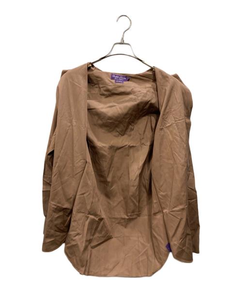 RALPH LAUREN Purple Label（ラルフ ローレン パープル レーベル）RALPH LAUREN Purple Label (ラルフ ローレン パープル レーベル) コットン長袖シャツ ブラウン サイズ:15 1/2の古着・服飾アイテム