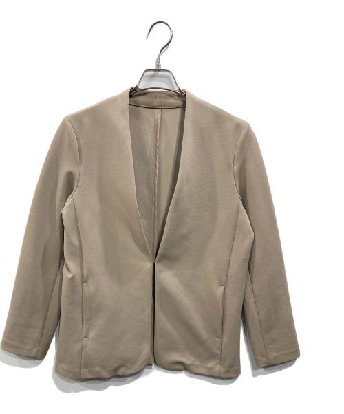 THE SUIT COMPANY SHE（ザスーツカンパニーシー）THE SUIT COMPANY SHE (ザスーツカンパニーシー) ウォッシャブル ジョーゼットストレッチ セットアップ ベージュ サイズ:38/36の古着・服飾アイテム