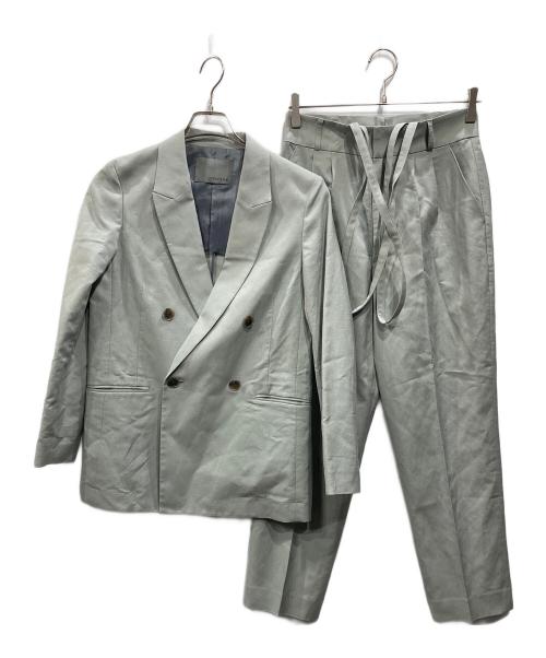 uncrave（アンクレイヴ）uncrave (アンクレイヴ) クリスピーリネン 3ピース セットアップ グリーン サイズ: ジャケット0サイズ ジレ1サイズパンツ1サイズの古着・服飾アイテム