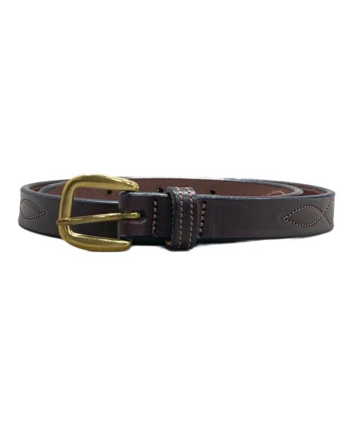 TORY（トリー）TORY (トリー) LEATHER STITCHED PATTERN 3/4” BRIDLE LEATHER BELT ブラウン サイズ:30の古着・服飾アイテム