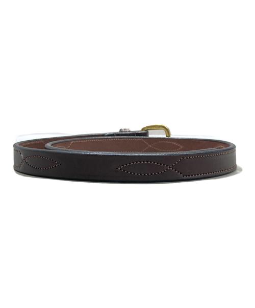 TORY（トリー）TORY (トリー) LEATHER STITCHED PATTERN 3/4” BRIDLE LEATHER BELT ブラウン サイズ:30の古着・服飾アイテム