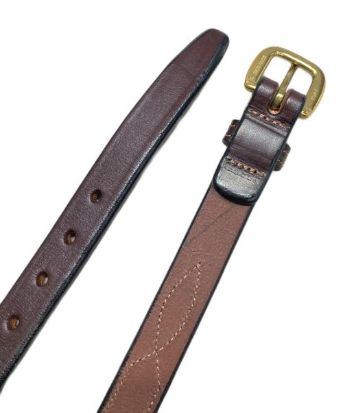 TORY（トリー）TORY (トリー) LEATHER STITCHED PATTERN 3/4” BRIDLE LEATHER BELT ブラウン サイズ:30の古着・服飾アイテム