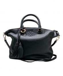 TORY BURCH（トリーバーチ）の古着「Thea Medium Slouchy Satchel」｜ブラック