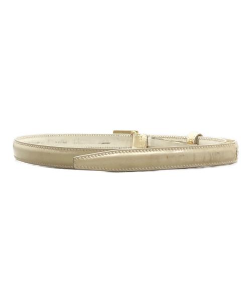 GUCCI（グッチ）GUCCI (グッチ) Gバックル レザーベルト アイボリー サイズ:SIZE 26/65の古着・服飾アイテム