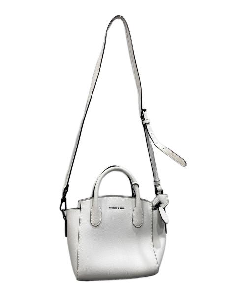CHARLES & KEITH（チャールズアンドキース）CHARLES & KEITH (チャールズアンドキース) クラシック ダブルトップハンドルバッグ ホワイトの古着・服飾アイテム