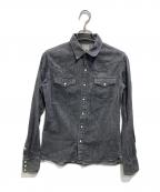 DENIME×wjk.ドゥニーム）の古着「別注 ブラックデニム ウエスタンシャツ」｜ブラック