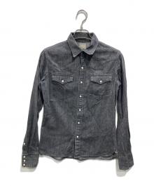 DENIME×wjk.（ドゥニーム）の古着「別注 ブラックデニム ウエスタンシャツ」｜ブラック