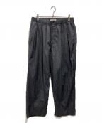 COOTIE PRODUCTIONSクーティープロダクツ）の古着「Shrink Nylon 2 Tuck Easy Pants」｜ブラック