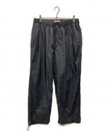 COOTIE PRODUCTIONS（クーティープロダクツ）の古着「Shrink Nylon 2 Tuck Easy Pants」｜ブラック