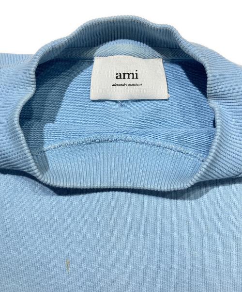 AMI Alexandre Mattiussi（アミアレクサンドルマテュッシ）AMI Alexandre Mattiussi (アミアレクサンドルマテュッシ) ハートロゴエンブロイダリー クルーネックスウェット スカイブルー サイズ:Sの古着・服飾アイテム