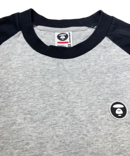 Aape BY A BATHING APE（エーエイプ バイ アベイシングエイプ）Aape BY A BATHING APE (エーエイプ バイ アベイシングエイプ) ラグランカットソー グレー サイズ:Mの古着・服飾アイテム