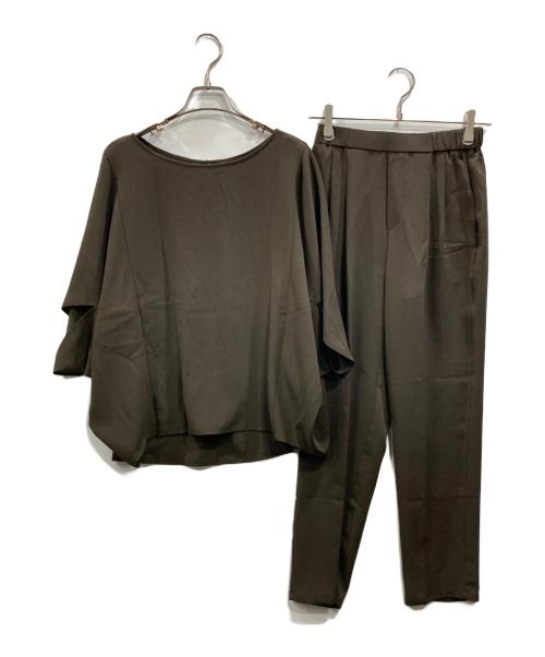 ROPE PICNIC（ロペピクニック）ROPE PICNIC (ロペピクニック) 【イージーケア】ジョーゼット セットアップ ブラウン サイズ:SIZE 38/36の古着・服飾アイテム