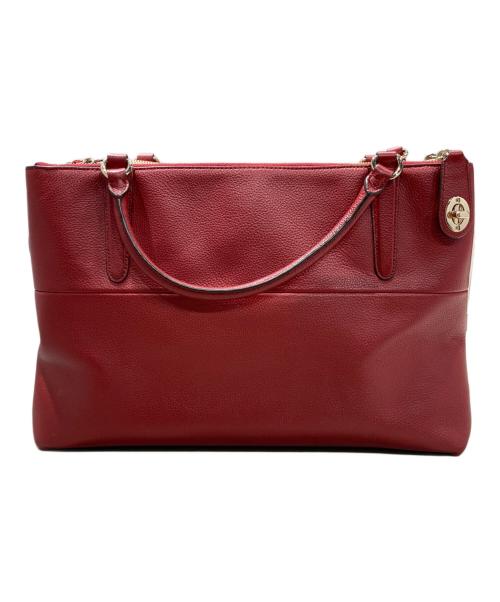 COACH（コーチ）COACH (コーチ) ターンロック ボロー バッグ レッドの古着・服飾アイテム
