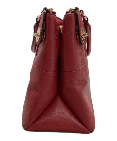 COACH（コーチ）COACH (コーチ) ターンロック ボロー バッグ レッドの古着・服飾アイテム