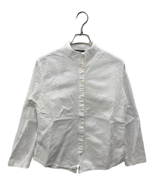 YACCO MARICARD（ヤッコマリカルド）YACCO MARICARD (ヤッコマリカルド) ローンナナメピンタックブラウス 白香色 サイズ:SIZE 1の古着・服飾アイテム