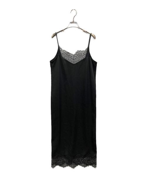 Whim Gazette（ウィムガゼット）Whim Gazette (ウィムガゼット) レースロングキャミ ブラック サイズ:FREEの古着・服飾アイテム