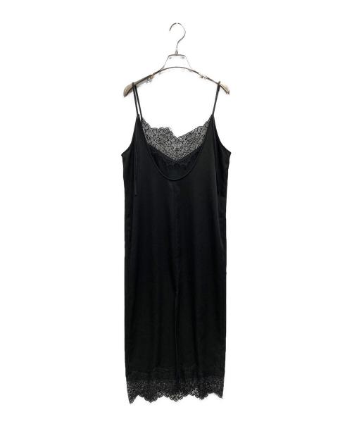 Whim Gazette（ウィムガゼット）Whim Gazette (ウィムガゼット) レースロングキャミ ブラック サイズ:FREEの古着・服飾アイテム