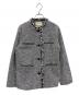 UNITED ARROWS（ユナイテッドアローズ）の古着「2トーン ツイードライク ノーカラー ジャケット」｜ホワイト×ブラック