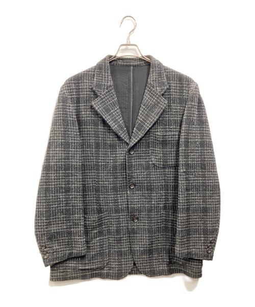 COMME des GARCONS HOMME（コムデギャルソン オム）COMME des GARCONS HOMME (コムデギャルソン オム) 97AW 二重織り3Bジャケット グレー×ブラック サイズ:Lの古着・服飾アイテム