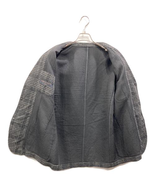 COMME des GARCONS HOMME（コムデギャルソン オム）COMME des GARCONS HOMME (コムデギャルソン オム) 97AW 二重織り3Bジャケット グレー×ブラック サイズ:Lの古着・服飾アイテム