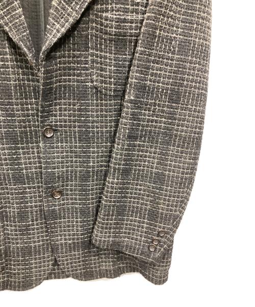 COMME des GARCONS HOMME（コムデギャルソン オム）COMME des GARCONS HOMME (コムデギャルソン オム) 97AW 二重織り3Bジャケット グレー×ブラック サイズ:Lの古着・服飾アイテム