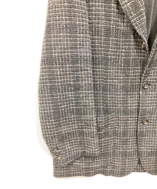 COMME des GARCONS HOMME（コムデギャルソン オム）COMME des GARCONS HOMME (コムデギャルソン オム) 97AW 二重織り3Bジャケット グレー×ブラック サイズ:Lの古着・服飾アイテム