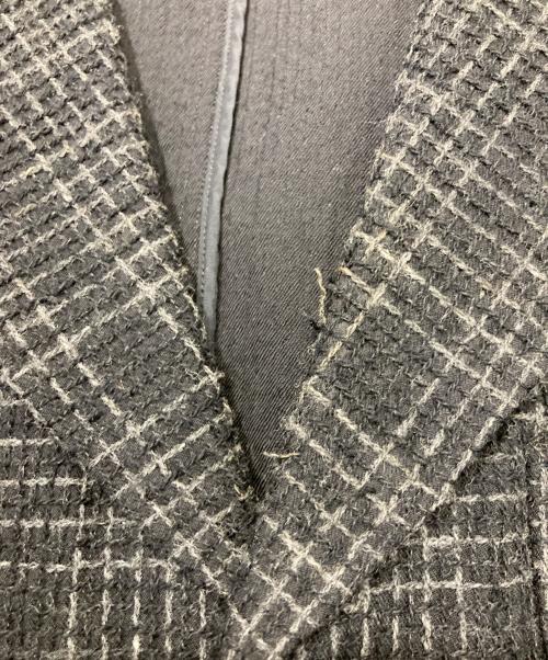COMME des GARCONS HOMME（コムデギャルソン オム）COMME des GARCONS HOMME (コムデギャルソン オム) 97AW 二重織り3Bジャケット グレー×ブラック サイズ:Lの古着・服飾アイテム