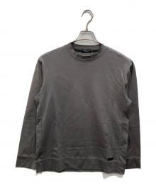 BLACK LABEL CRESTBRIDGE（ブラックレーベル クレストブリッジ）の古着「モックネックポンチカットソー」｜グレー