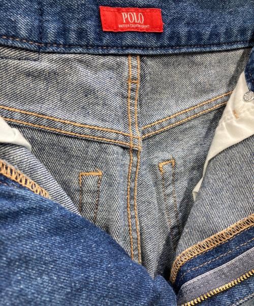 POLO（ポロ）POLO (ポロ) ViS (ビス) 別注 クロスベルトストレートワイドデニム インディゴ サイズ:Sの古着・服飾アイテム