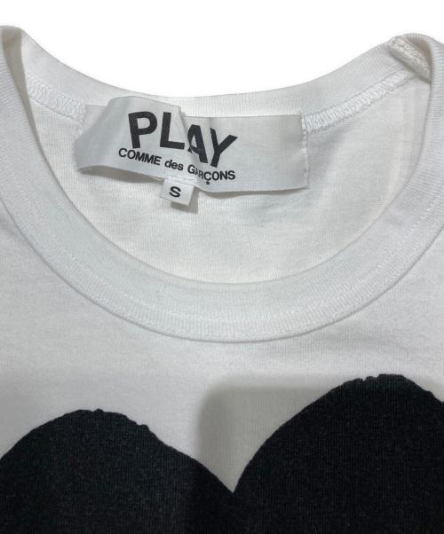 PLAY COMME des GARCONS（プレイコムデギャルソン）PLAY COMME des GARCONS (プレイコムデギャルソン) BLACK DOUBLE HEART S/S TEE ホワイト サイズ:Ｓの古着・服飾アイテム