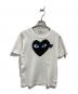 PLAY COMME des GARCONS（プレイコムデギャルソン）の古着「BLACK DOUBLE HEART S/S TEE」｜ホワイト