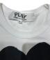 中古・古着 PLAY COMME des GARCONS (プレイコムデギャルソン) BLACK DOUBLE HEART S/S TEE ホワイト サイズ:Ｓ：6000円